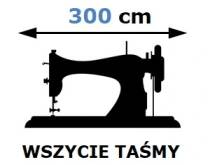 Usługa wszycia taśmy do firany o szer. 300cm