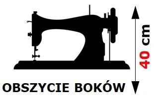 Usługa obszycia 2 boków firany o wys. 40cm