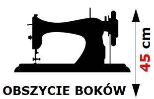 Usługa obszycia 2 boków firany o wys. 45cm