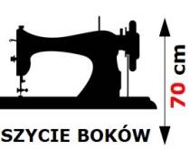 Usługa obszycia 2 boków firany o wys. 70cm