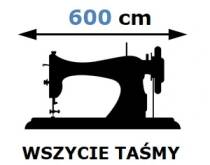 Usługa wszycia taśmy do firany o szer. 600cm