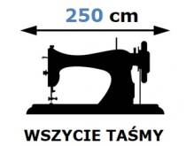 Usługa wszycia taśmy do firany o szer. 250cm