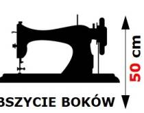 Usługa obszycia 2 boków firany o wys. 50cm