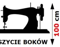 Usługa obszycia 2 boków firany o wys. 100cm