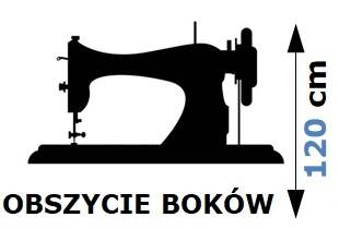 Usługa obszycia 2 boków firany o wys. 120cm