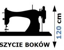 Usługa obszycia 2 boków firany o wys. 120cm